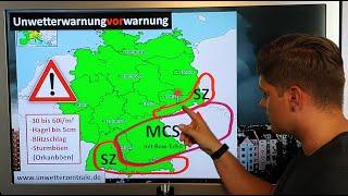 #Unwettergefahr #Unwetterclip #Superzellen #MCS #Hagel UnwetterVORwarnung für den morgigen Dienstag