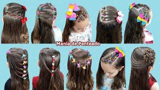 10 Penteados Fáceis E Rápidos para Meninas | 10 Quick and Easy Hairstyles for Girls