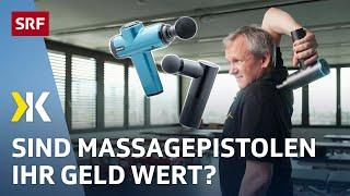 Massagepistolen im Test: Unnötige Schadstoffe in Aufsätzen | 2024 | Kassensturz | SRF