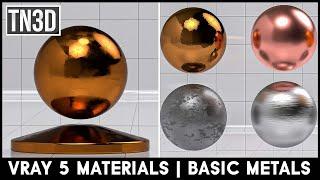 V-ray 5 for SketchUp Material : How to Create Realistic Vray Materials | Basic Metal