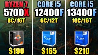 R7 5700X vs i5-12400F vs i5-13400F - Which CPU is Better Value for Money?