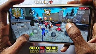 POCO X3 PRO : HANDCAM  SOLO VS SQUAD FREE FIRE GAMEPLAY