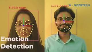 AI Camera Detection | WonderTech | Facial | Emotion | Age | Gender | Gesture | Pose Detection