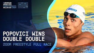 David Popovici Swims Fifth Fastest 200m Free of ALL TIME | Belgrade 2024