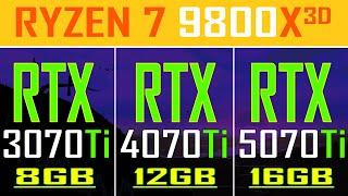 RTX 3070Ti vs RTX 4070Ti vs RTX 5070Ti || PC GAMES TEST ||