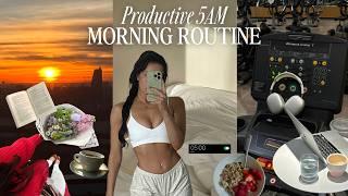 5am productive morning routine | healthy habit that make me feel good 