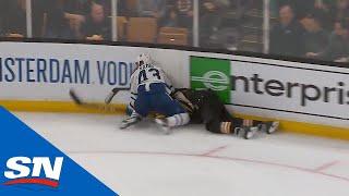 Nazem Kadri Ejected For Cross-Checking Jake DeBrusk After Hit On Patrick Marleau