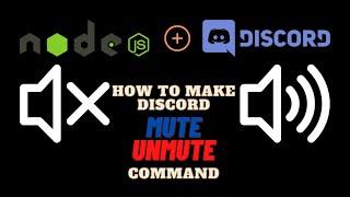 How to create Unmute and mute command in discord.js V13!