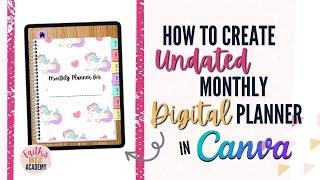 Digital Planner Masterclass: Create A Digital Planner with hyperlinks in Canva (FREE TEMPLATE!)