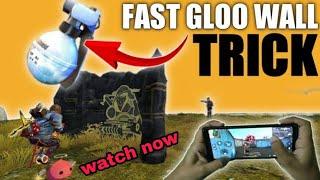 2 finger Gloo wall trick, free fire 360 degree Gloo Wall