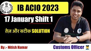 IB ACIO 2023 | Maths का solution | 17 Jan shift 1 | सबसे तेज़ aur सबसे सटीक #ibacio2023