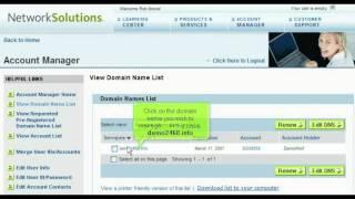 How to update your DNS setings at NetworkSolutions.com