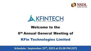 KFin Technologies Limited | 6th Annual General Meeting (AGM)