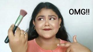 FULL FACE USING ONLY THE OPPOSITE HAND makeup challenge | Swayansiddha Dey