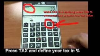 How to use TAX function on calculator