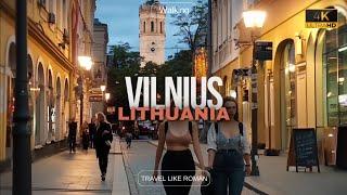 Explore Vilnius Under the Sun  4K 60fps Walking Tour of Iconic Sites