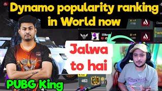 hydra hrishav shocked by dynamo popularity ranking in PUBG  #worldranking