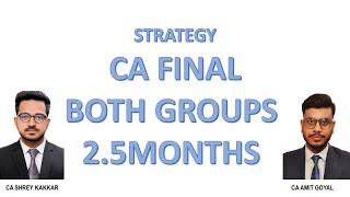 CA FINAL BOTH GROUPS IN 2.5 MONTHS #STRATEGY #MISSION NOV 2022