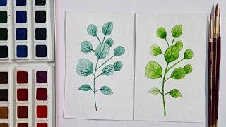 Easy and beautiful watercolor leaf tutorial for beginners step by  step