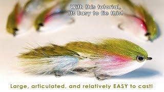 Big Articulated Streamer to mimic rainbow TROUT - McFly Angler Streamer Fly Tying Tutorials