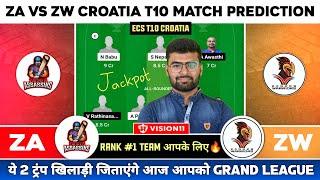 ZA vs ZW Dream11, ZA vs ZW Dream11 Prediction, ZA vs ZW Team Today, ECS T10 Dream11 Team Today