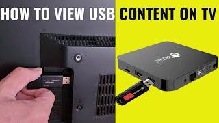 How to connect a USB drive to your TV to view photos, videos and other files.