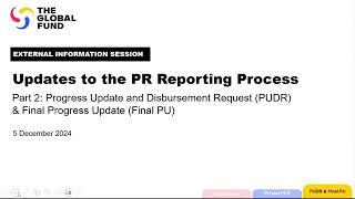 Updates to the PR Reporting Process (PUDR and PU)