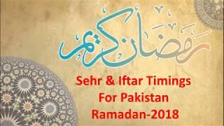 Ramadan Timing Pakistan 2018[Sehri & Iftari Timing 2018-Pakistan]