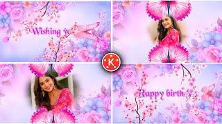 New Butterfly  Style Happy Birthday video editing in kinemaster Telugu | Trending BGM birthday