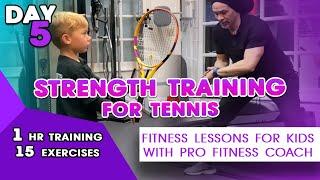 1 Hour Strength Training For Tennis players | Tennis fitness for kids with Pro Fitness Coach