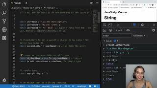 JavaScript Course - String and Boolean (4/20) #javascript