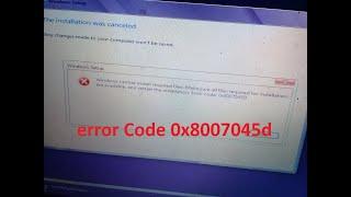 Cara Mengatasi error code 0x8007045D Saat Install Windows 7 / 8 / 10