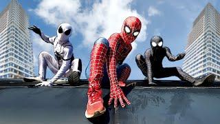 TEAM SPIDER-MAN IN REAL LIFE || Mansion Battle Story ( Nerf Gun War , Parkour , Swimming ... )