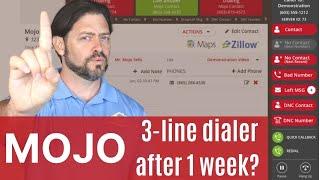 Mojo Triple Line Dialer,  My First Week and Results. Episode 4 of My Daily Prospecting Challenge.