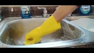 ASMR Sink Cleaning Water Sounds And Scrubbing