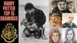 Top 15 Harry Potter Drawings  TikTok Compilation  Hogwarts Inspired  Best Harry Potter Pictures