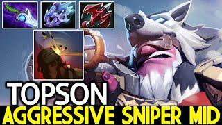 TOPSON [Sniper] Most Aggressive Sniper Mid with Max Attack Speed Dota 2