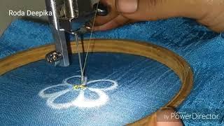 Free motion embroidery Using Usha Janome Allure ,My first try...