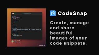 How to use CodeSnap.dev to create & manage beautiful code snippets