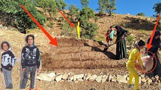 The cooperation of mother and her daughters to create a fruit garden in the mountains