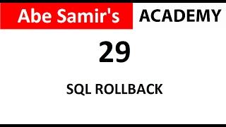 SQL ROLLBACK in Oracle Database