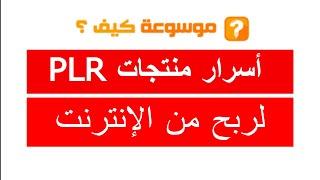 شرح الربح من الانترنت بإستخدام منتجات  PLR  |  اسرار منتجات PLR لربح من النت