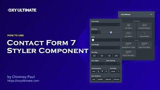 Contact Form 7 Styler Component