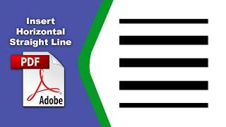 How to insert a horizontal straight line in a pdf file (Comment) using Adobe Acrobat Pro DC