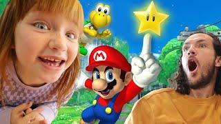 SURPRiSiNG DAD with a Mario Party!!  Family Game Day and playing mini games the parents remember⭐⭐⭐