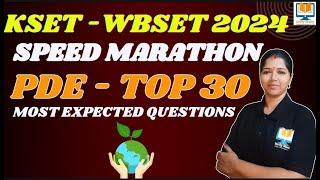 Speed Marathon PDE | Top 30 Most Expected MCQs - People & Environment |KSET & WBSET Special -Paper 1