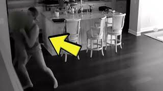 Babysitter Hears Noise Upstairs So Dad Checks Hidden Camera And Captures A Nightmare In His Kitchen