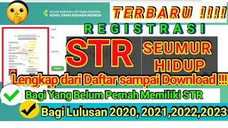 Cara Registrasi STR Seumur Hidup di KTKI bagi Lulusan Baru / Belum Pernah Memiliki STR Sama Sekali