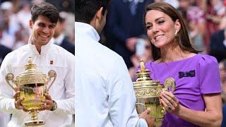 Princess Catherine presented the Wimbledon trophy to Carlos Alcaraz