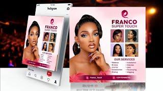 How to Design Beauty and Makeup Flyer on Android Smartphone | Flyer Design  Pixellab Tutorial